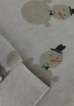 donkergrijze jelly mallow sweater snowman pigment sweatshirt