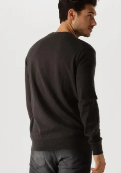 donkergrijze lyle & scott trui cotton merino crew neck jumper