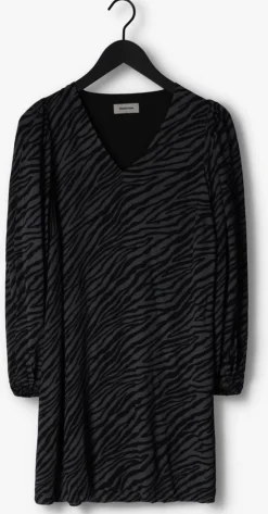 donkergrijze modström mini jurk ariella print dress