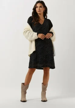 donkergrijze modström mini jurk ariella print dress