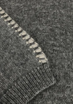 donkergrijze modström trui linemd o-neck