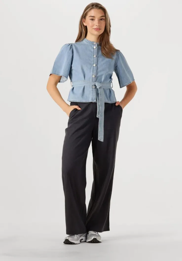 donkergrijze msch copenhagen pantalon mschpennie ginia hw pants