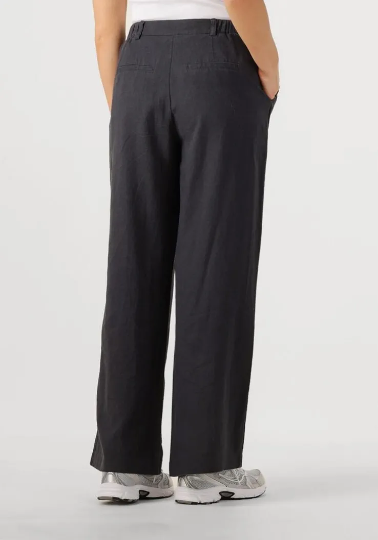 donkergrijze msch copenhagen pantalon mschpennie ginia hw pants