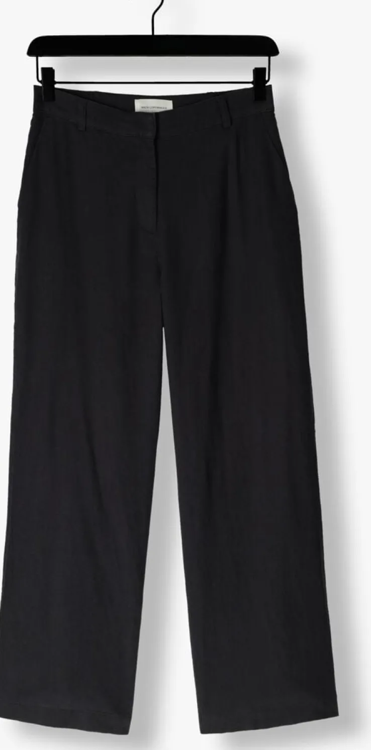 donkergrijze msch copenhagen pantalon mschpennie ginia hw pants