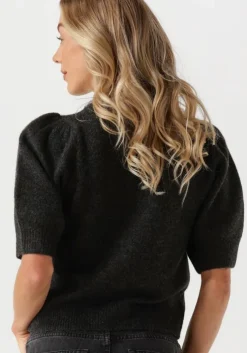 donkergrijze neo noir trui maia stone knit blouse