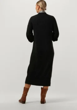 donkergrijze object midi jurk objgeromia l/s o-neck knit