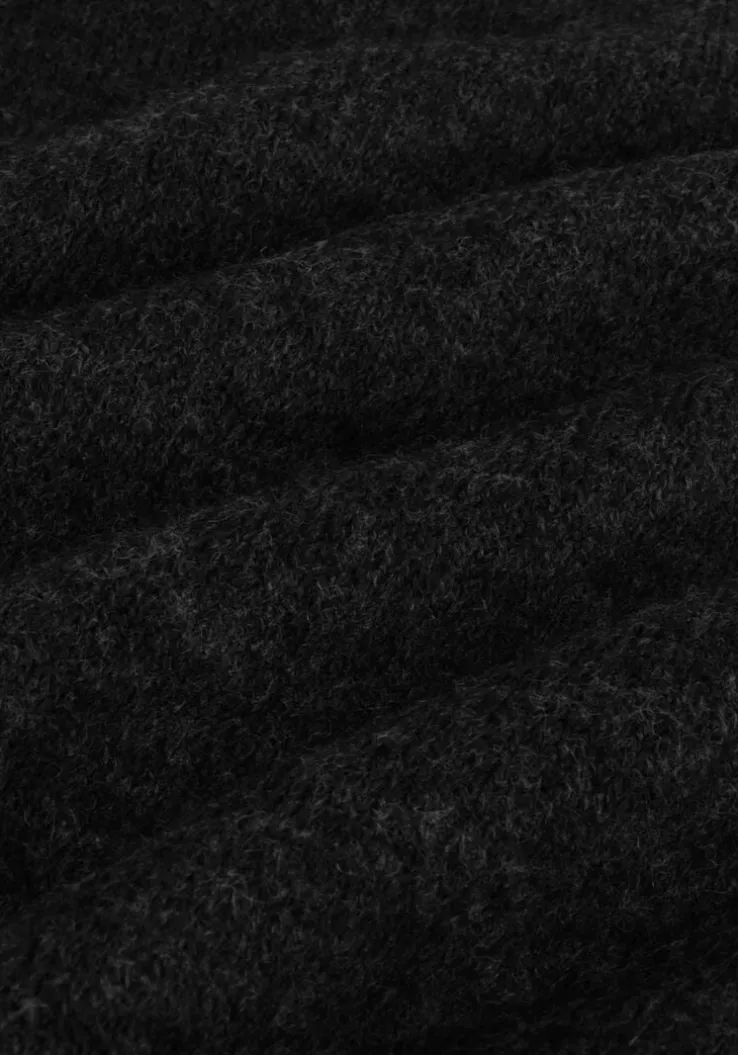 donkergrijze object midi jurk objgeromia l/s o-neck knit