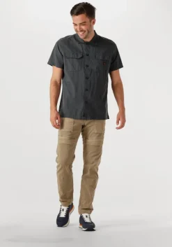 donkergrijze pme legend casual overhemd short sleeve shirt ctn bedford