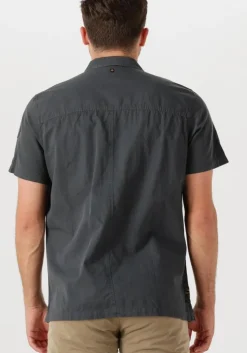 donkergrijze pme legend casual overhemd short sleeve shirt ctn bedford