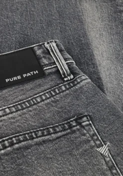 donkergrijze pure path slim fit jeans the ryan