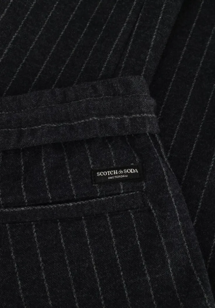 donkergrijze scotch & soda cargobroeken loose tapered knitted