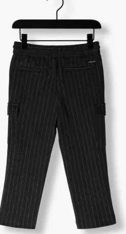 donkergrijze scotch & soda cargobroeken loose tapered knitted