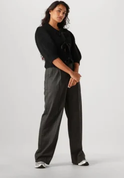donkergrijze second female pantalon wake trousers