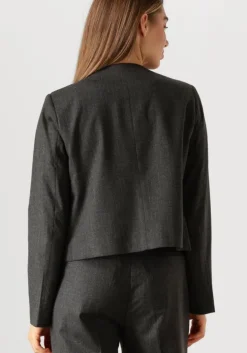 donkergrijze second female blazer wake tailored jacket
