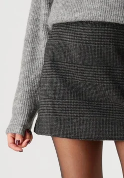 donkergrijze selected femme minirok slfbex hw mini skirt