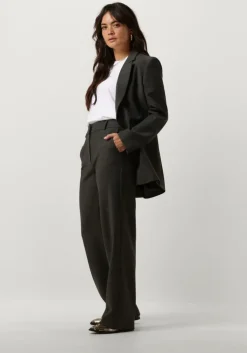 donkergrijze selected femme blazer slfrita ls relaxed blazer