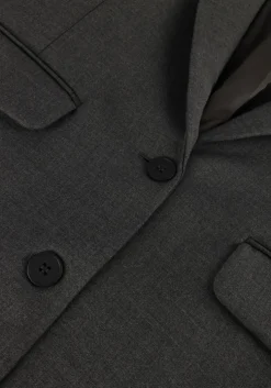 donkergrijze selected femme blazer slfrita ls relaxed blazer