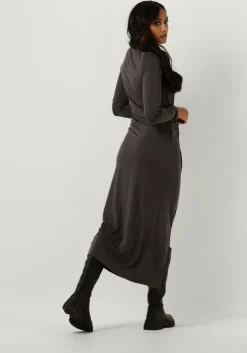 donkergrijze simple midi jurk knit-vis-pique-23-1