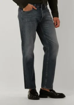 donkergrijze tiger of sweden straight leg jeans marty