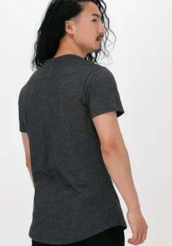 donkergrijze tommy jeans t-shirt tjm slim jaspe c neck
