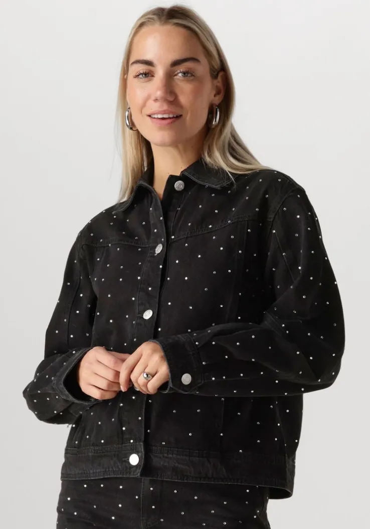 donkergrijze y.a.s. jack yasrista ls denim shacket