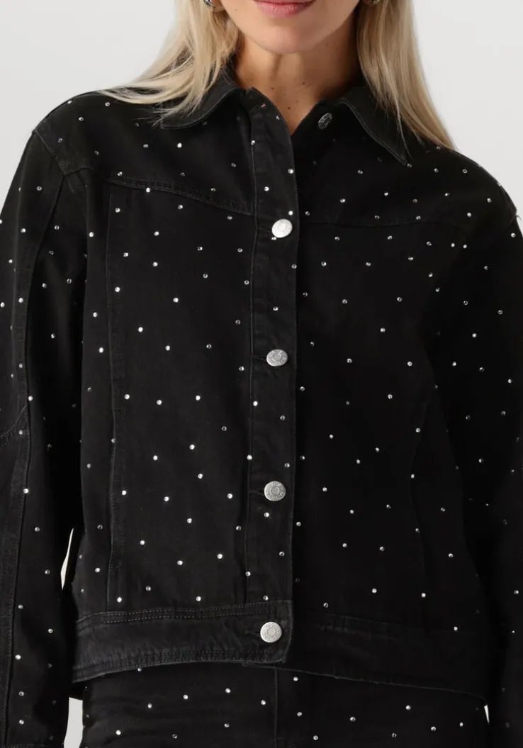 donkergrijze y.a.s. jack yasrista ls denim shacket