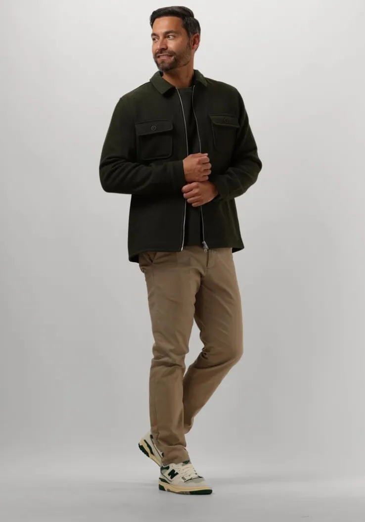 donkergroene anerkjendt polo / t-shirt akkikki l/s waffle tee