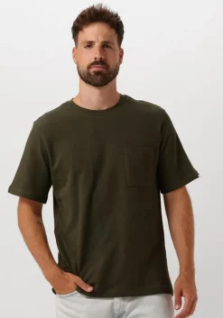 donkergroene anerkjendt t-shirt akkikki s/s structure tee