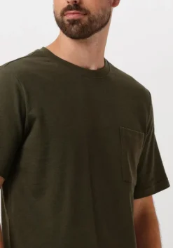 donkergroene anerkjendt t-shirt akkikki s/s structure tee