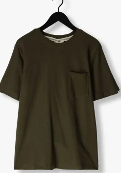donkergroene anerkjendt t-shirt akkikki s/s structure tee