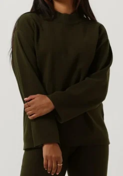 donkergroene another label trui luktar knitted pull l/s