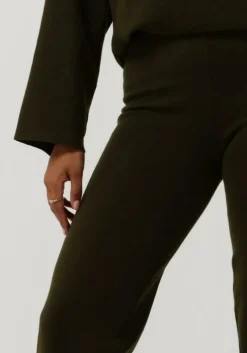 donkergroene another label pantalon varit knitted pants