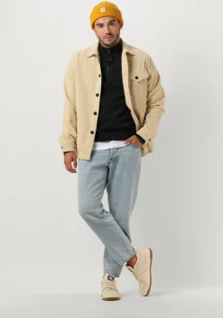 donkergroene butcher of blue trui clifden halfzip