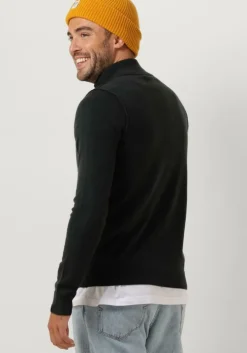 donkergroene butcher of blue trui clifden halfzip