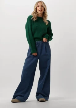 donkergroene by-bar trui sonny bulky pullover