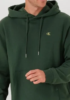 donkergroene calvin klein sweater ls eu 350terry monogram hoodie