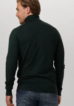 donkergroene calvin klein coltrui merino turtle neck