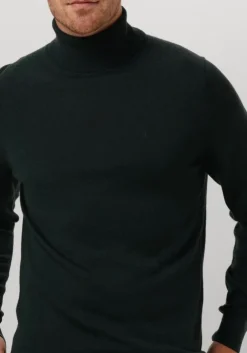 donkergroene calvin klein coltrui merino turtle neck