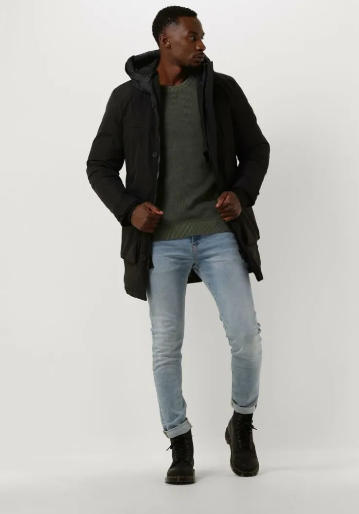 donkergroene calvin klein sweater badge easy sweater