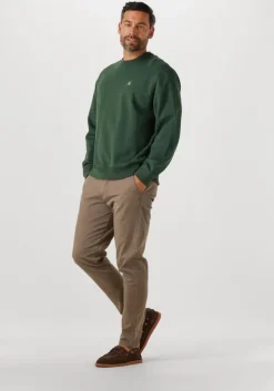 donkergroene calvin klein sweater ls eu 350terry monogram cn sweat