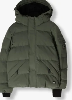 donkergroene cars jeans gewatteerde jas camden