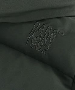 donkergroene cars jeans gewatteerde jas bronx