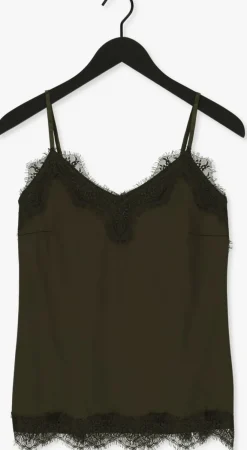 donkergroene cc heart top lace top