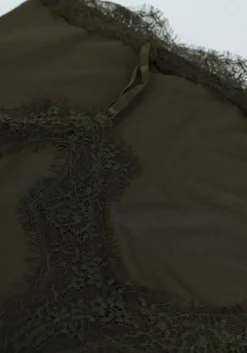 donkergroene cc heart top lace top