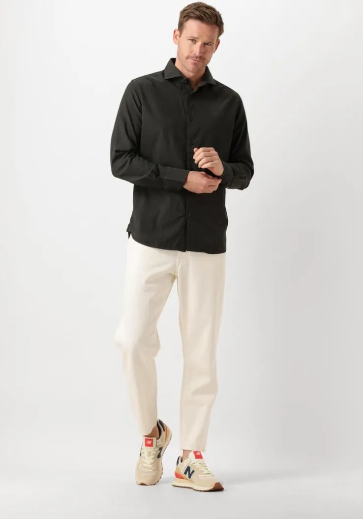 donkergroene dstrezzed casual overhemd olav shirt