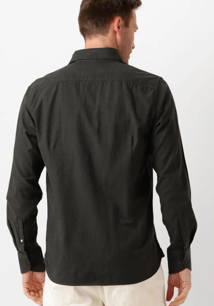 donkergroene dstrezzed casual overhemd olav shirt