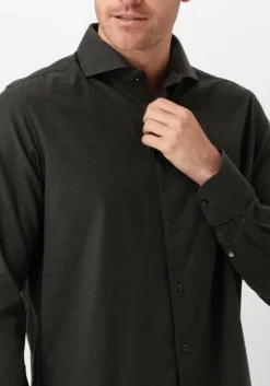 donkergroene dstrezzed casual overhemd olav shirt
