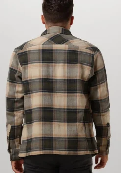 donkergroene dstrezzed overshirt corey overshirt