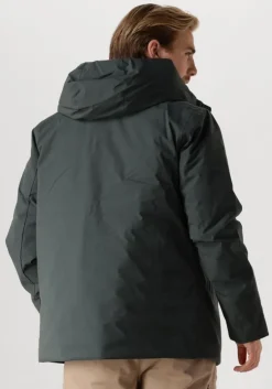 donkergroene elvine gewatteerde jas vhinner