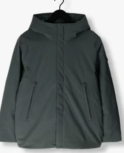 donkergroene elvine gewatteerde jas vhinner